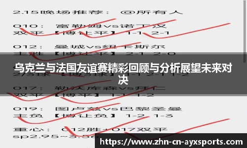 乌克兰与法国友谊赛精彩回顾与分析展望未来对决